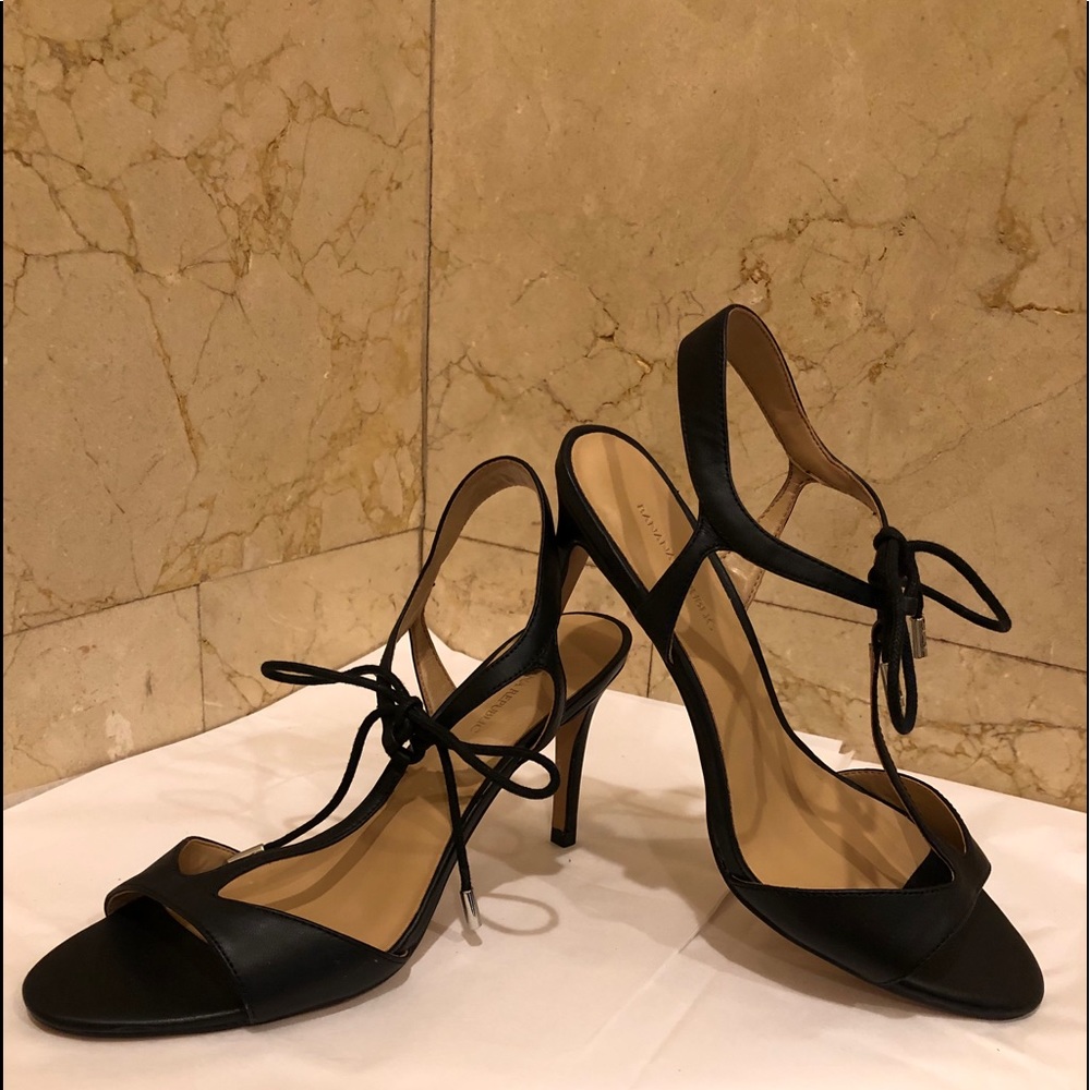 Banana Republic Black Leather Sandal